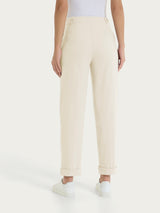 Pantalone a carota con tasche in Super Fresh Bianchi Donna - Ragno