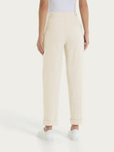 Pantalone a carota con tasche in Super Fresh Bianchi Donna - Ragno