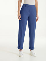 Pantalone a carota con tasche in Super Fresh Blu Donna - Ragno