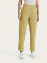 Pantalone a carota con tasche in Super Fresh Verdi Donna - Ragno