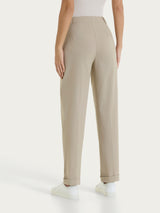 Pantalone a carota con tasche in Super Fresh Marroni Donna - Ragno