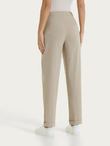 Pantalone a carota con tasche in Super Fresh Marroni Donna - Ragno