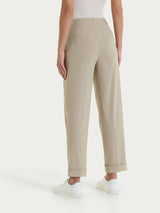 Pantalone a carota con tasche in Super Fresh Marroni Donna - Ragno