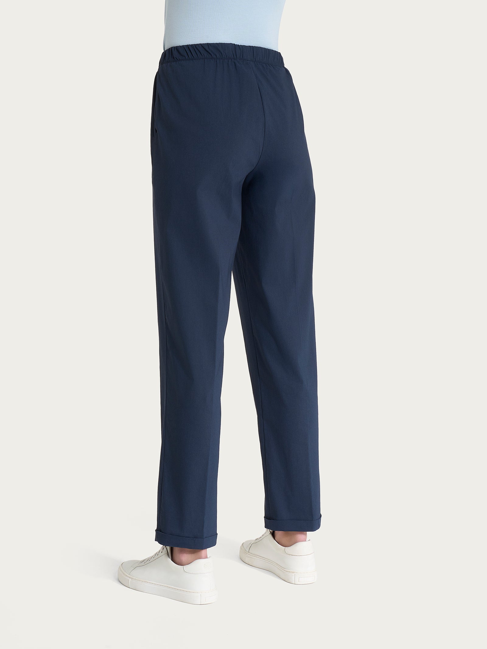 Pantalone jogger con tasche in Super Fresh Blu Donna - Ragno
