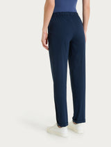 Pantalone jogger con tasche in Super Fresh Blu Donna - Ragno