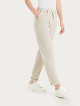 Pantalone jogger con tasche in Super Fresh Bianchi Donna - Ragno