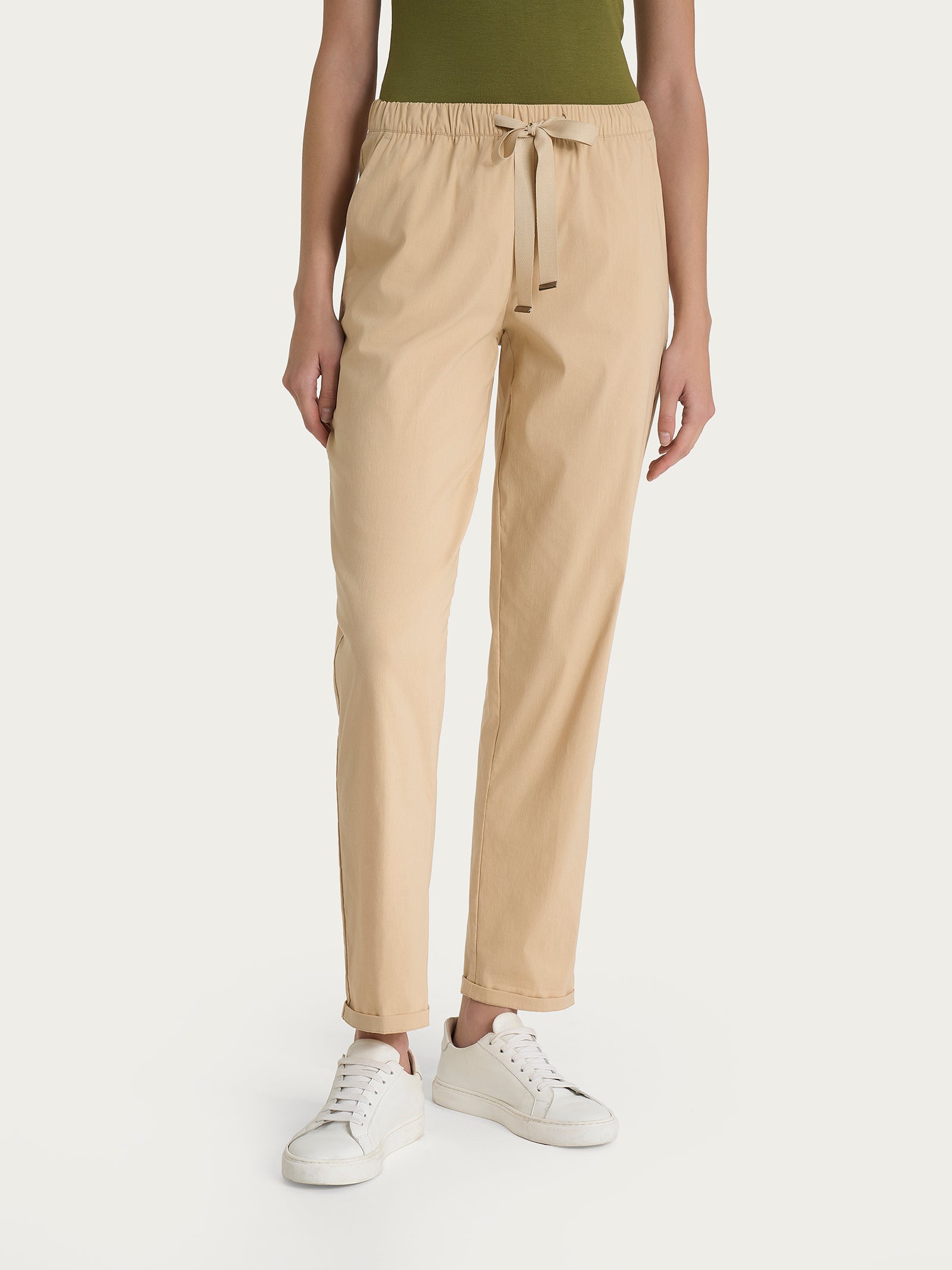 Pantalone jogger con tasche in Super Fresh Marroni Donna - Ragno