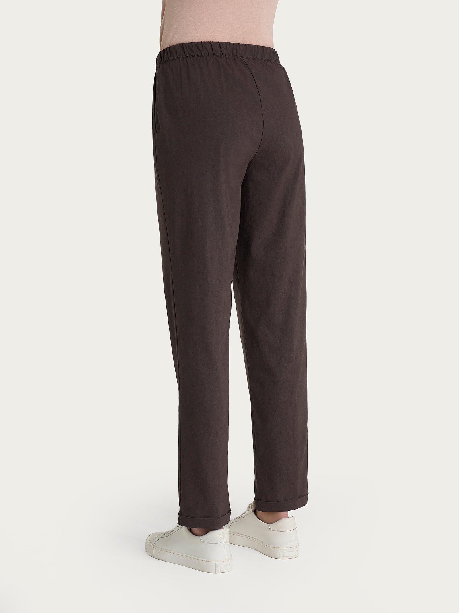 Pantalone jogger con tasche in Super Fresh Marroni Donna - Ragno
