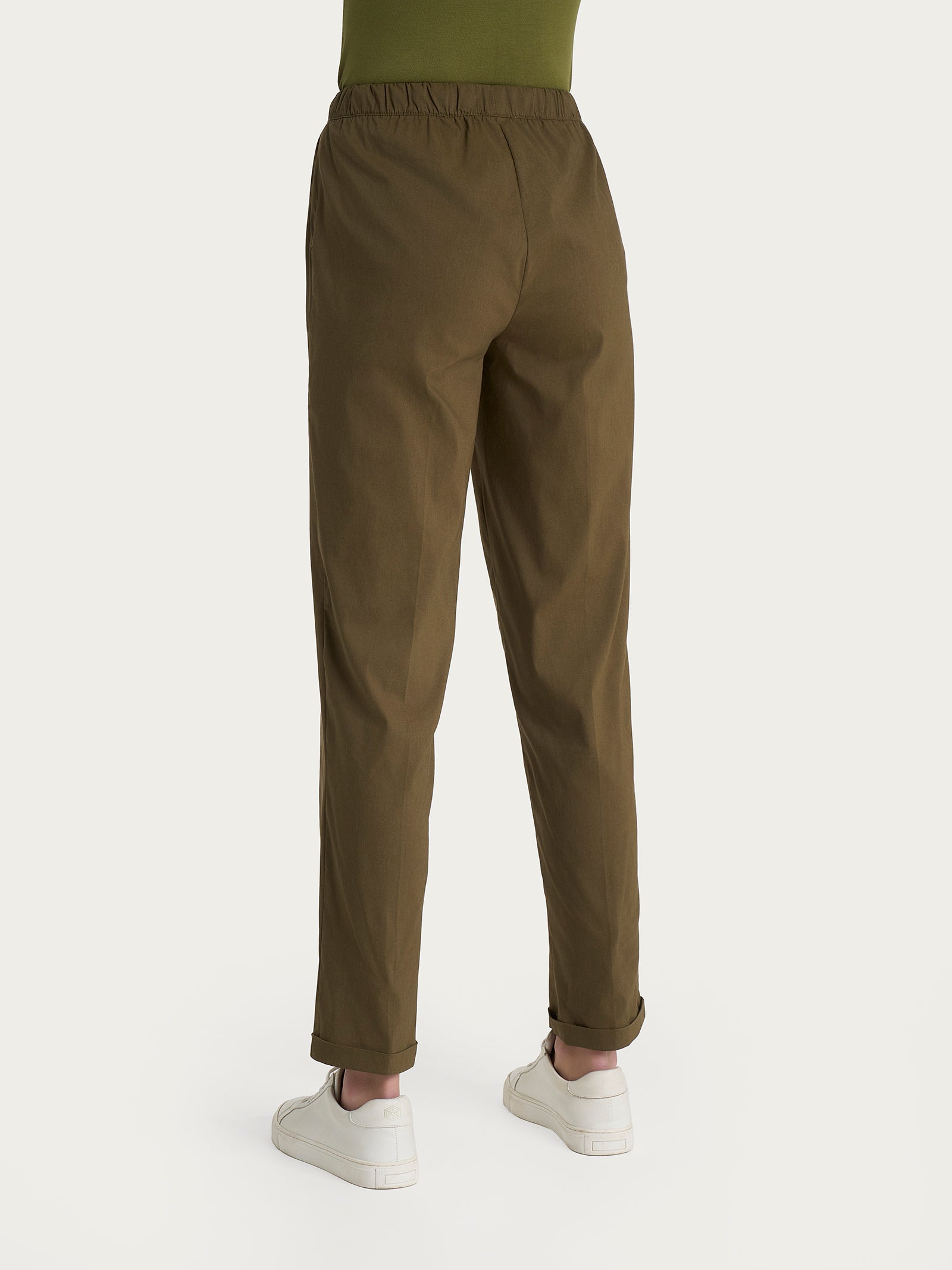 Pantalone jogger con tasche in Super Fresh Verdi Donna - Ragno