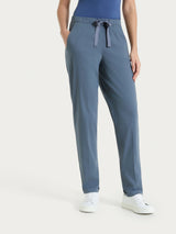 Pantalone jogger con tasche in Super Fresh Neri Donna - Ragno