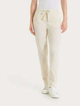 Pantalone jogger con tasche in Super Fresh Bianchi Donna - Ragno