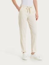 Pantalone jogger con tasche in Super Fresh Bianchi Donna - Ragno