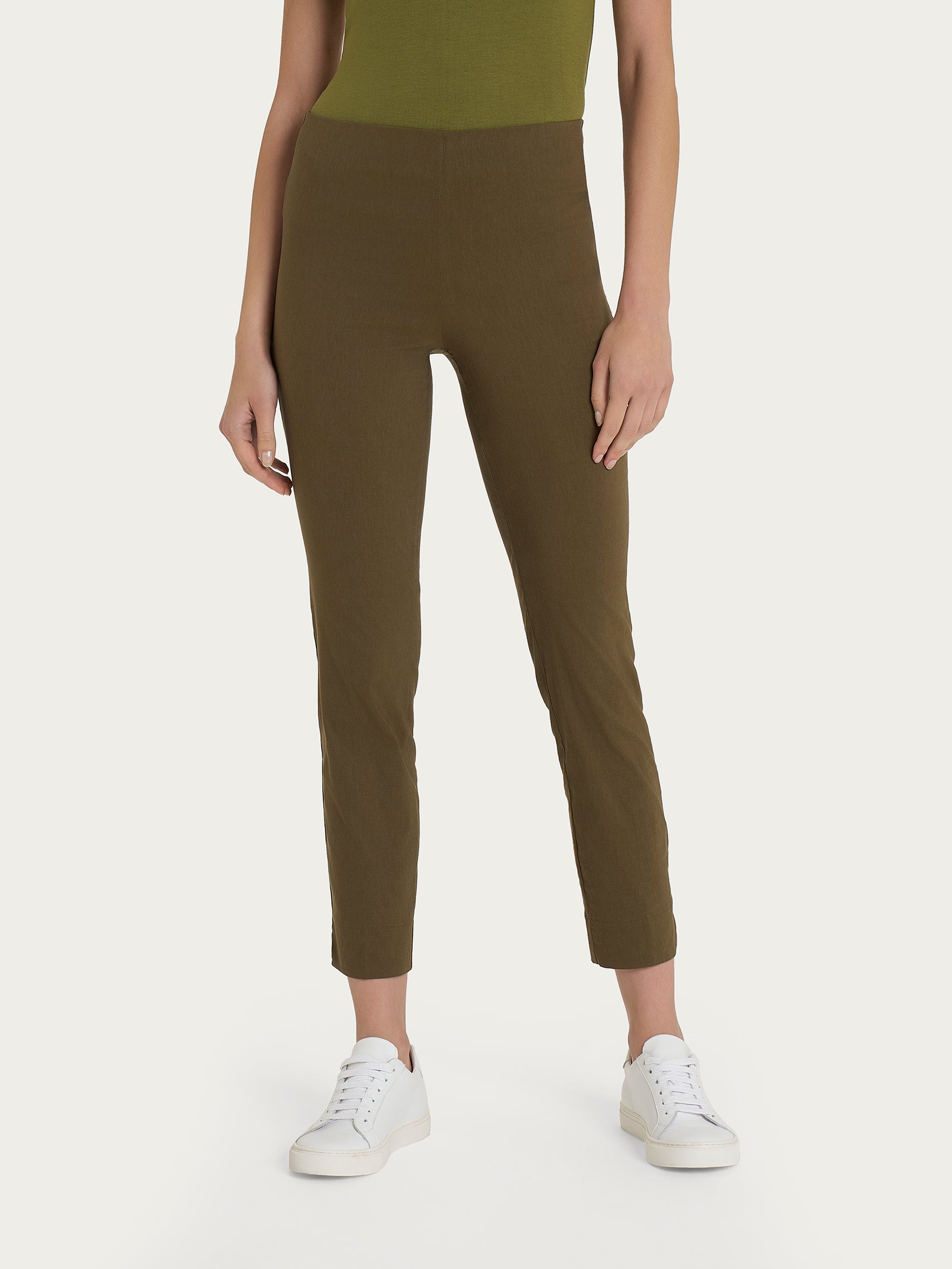 Pantalone capri con spacchetti in Super Fresh Verdi Donna - Ragno