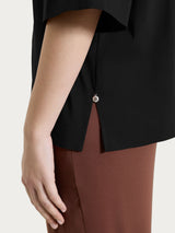 Camicia con manica corta in Super Fresh Neri Donna - Ragno