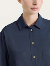 Camicia con manica corta in Super Fresh Blu Donna - Ragno