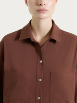 Camicia con manica corta in Super Fresh Marroni Donna - Ragno