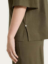 Camicia con manica corta in Super Fresh Verdi Donna - Ragno