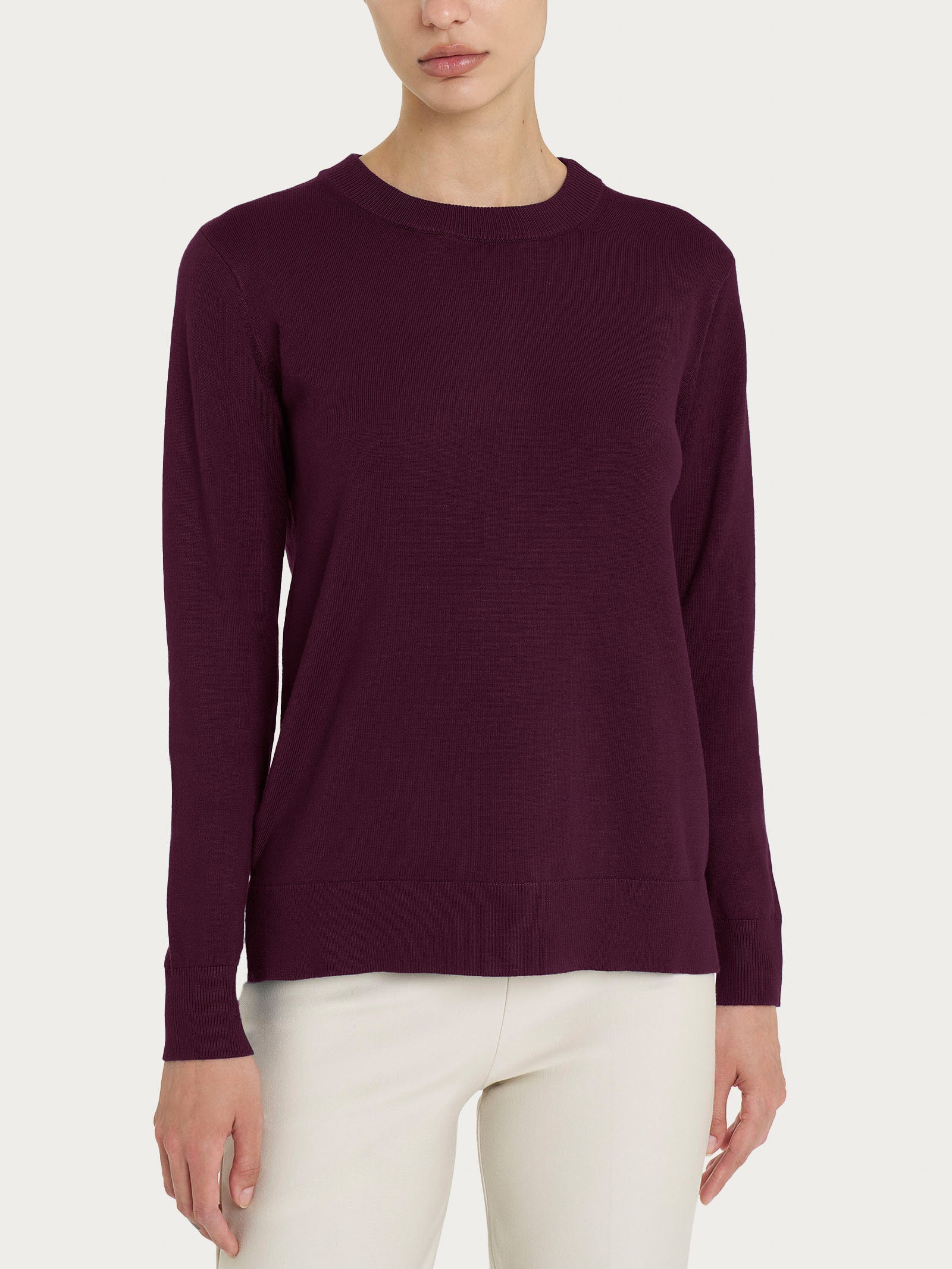 Maglia girocollo Four Seasons Viola Donna - Ragno