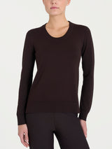 Jersey con cuello redondo «Madonna» de Four Seasons, marrón, para mujer - Ragno