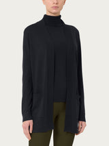 Cárdigan largo con ribete Four Seasons Negro para mujer - Ragno