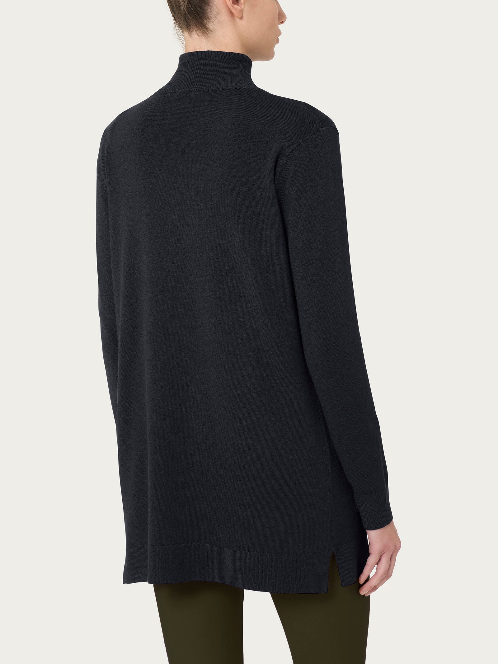 Cardigan lungo Four Seasons Neri Donna - Ragno