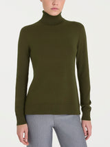 Jersey de cuello alto Four Seasons verde para mujer - Ragno