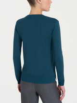 Jersey con cuello en V Four Seasons azul para mujer - Ragno
