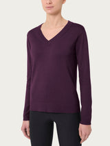 Maglia con scollo a V Four Seasons Viola Donna - Ragno