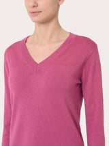 Maglia con scollo a V Four Seasons Rosa Donna - Ragno