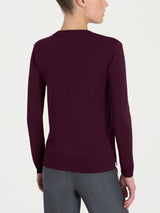 Jersey con cuello en V Four Seasons morado para mujer - Ragno