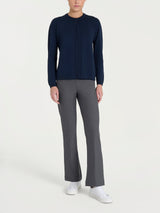 Cardigan corto con due bottoni Four Seasons Blu Donna - Ragno