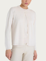 Cardigan corto con due bottoni Four Seasons Bianchi Donna - Ragno