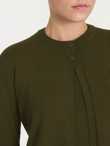 Cardigan corto con due bottoni Four Seasons Verdi Donna - Ragno