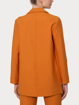 Blazer destrutturato in tessuto Compact Arancioni Donna - Ragno