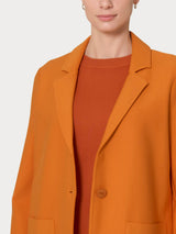 Blazer destrutturato in tessuto Compact Arancioni Donna - Ragno