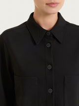 Giacca Shacket in Compact Neri Donna - Ragno