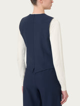 Gilet con quattro bottoni in Compact - - Ragno