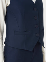 Gilet con quattro bottoni in Compact - - Ragno