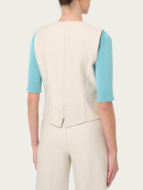 Gilet con quattro bottoni in Compact - - Ragno