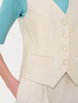 Gilet con quattro bottoni in Compact - - Ragno