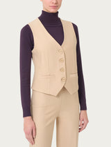 Gilet con quattro bottoni in Compact - - Ragno