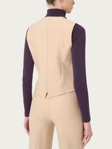 Gilet con quattro bottoni in Compact - - Ragno