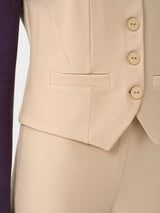 Gilet con quattro bottoni in Compact - - Ragno