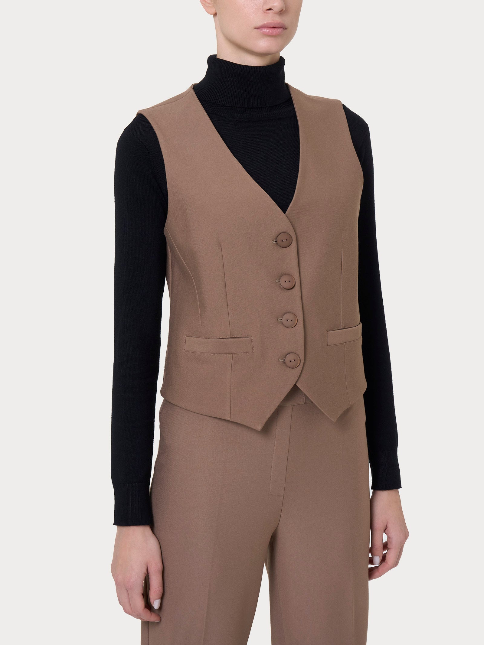 euw nuance collar gilet / brown サイズ2 2025年最新】Nuance collar giletの人気アイテム - メルカリ