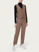 Gilet con quattro bottoni in Compact - - Ragno