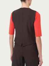 Gilet con quattro bottoni in Compact - - Ragno