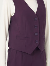 Gilet con quattro bottoni in Compact - - Ragno