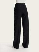 Pantalone a palazzo con tasche in Compact Neri Donna - Ragno