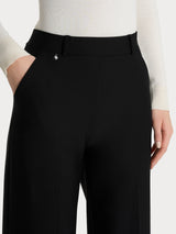 Pantalone a palazzo con tasche in Compact Neri Donna - Ragno