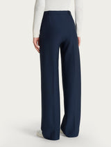 Pantalone a palazzo con tasche in Compact Blu Donna - Ragno